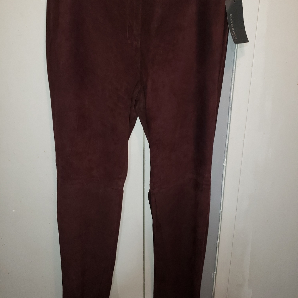 Chocolate brown suede pants by Kenneth Cole.  Size 12